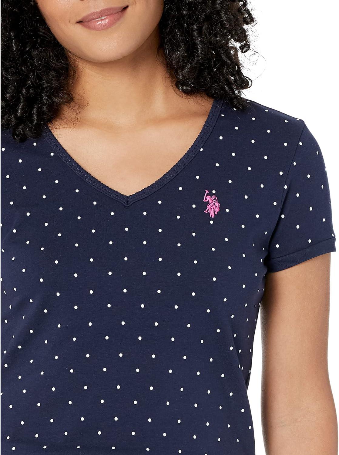 image:imageVNeck Dot TShirt by US Polo AssnNavyPink