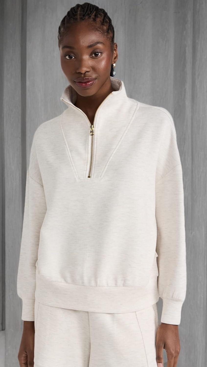 image:imageVarley Womens Hawley Half Zip SweaterIvory Marl