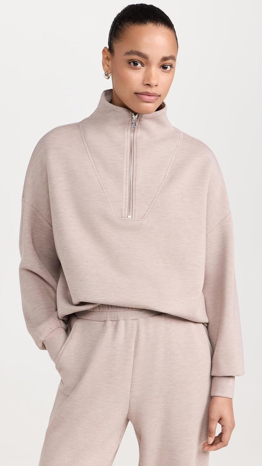 image:imageVarley Womens Hawley Half Zip SweaterTaupe Marl
