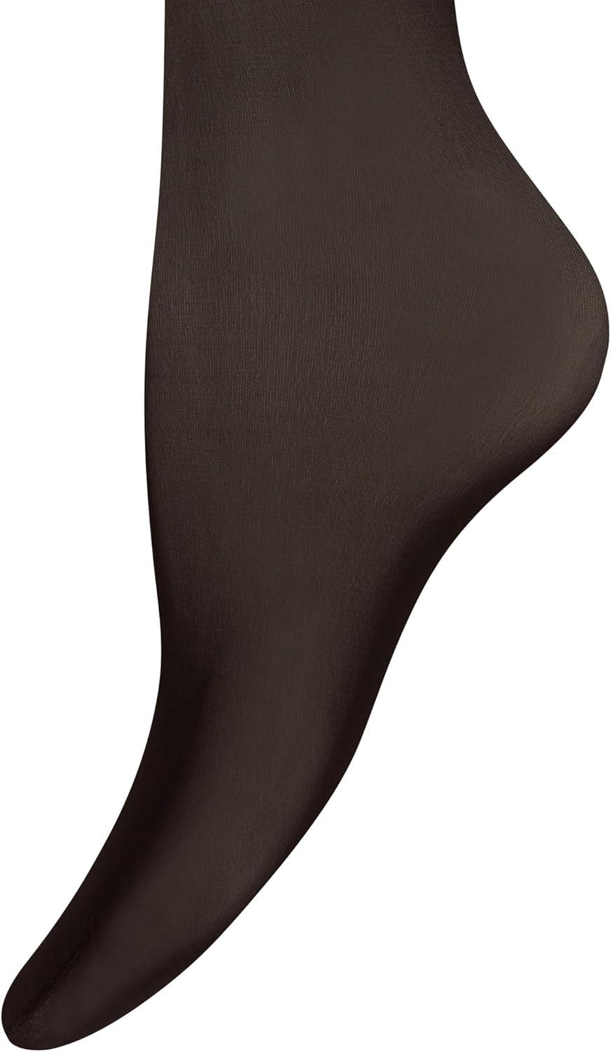 image:imageWolford Individual 10 Control Top Tights For Women Sheer Support Pantyhose Waist Sculpting Cotton Gusset Soft WaistbandBlack