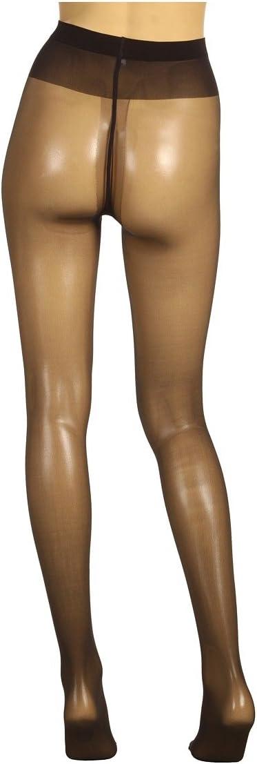 image:imageWolford Individual 10 Control Top Tights For Women Sheer Support Pantyhose Waist Sculpting Cotton Gusset Soft WaistbandNearly Black