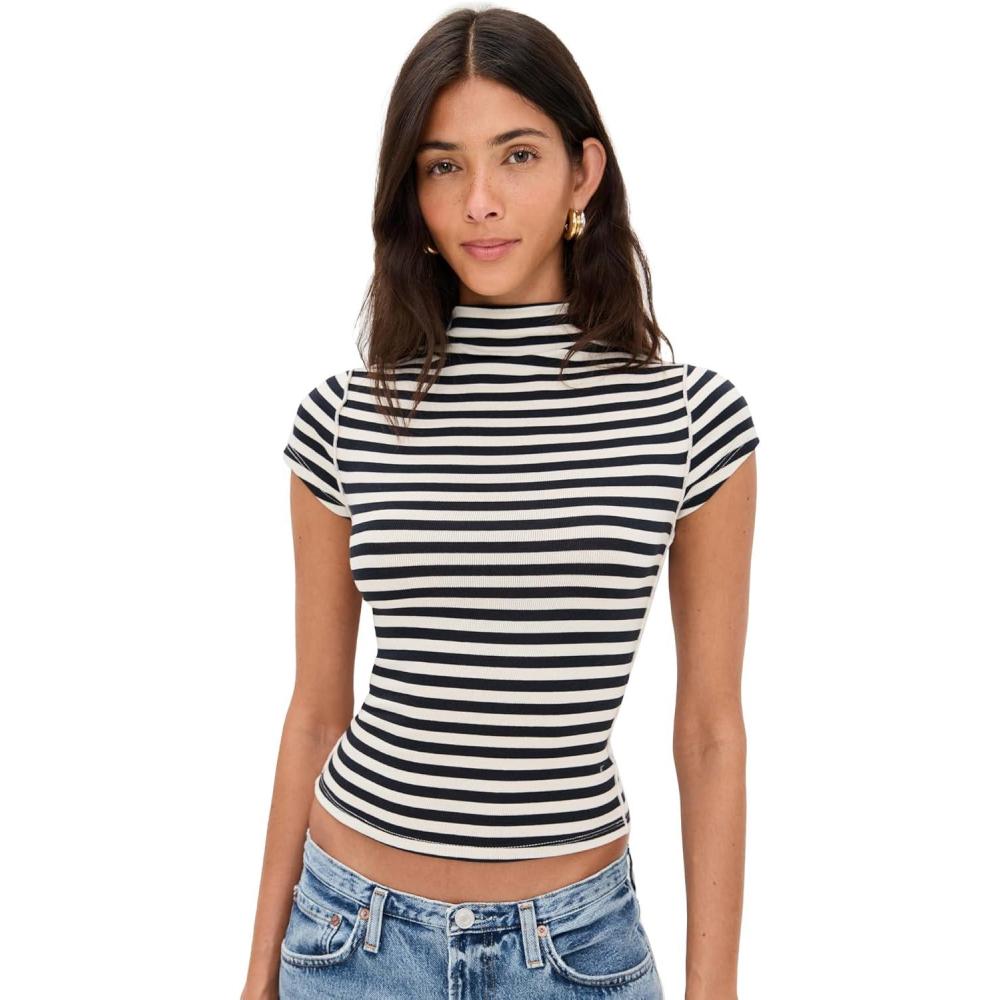 image:imageFree People Womens Lola Stripe TeeBw Stripe