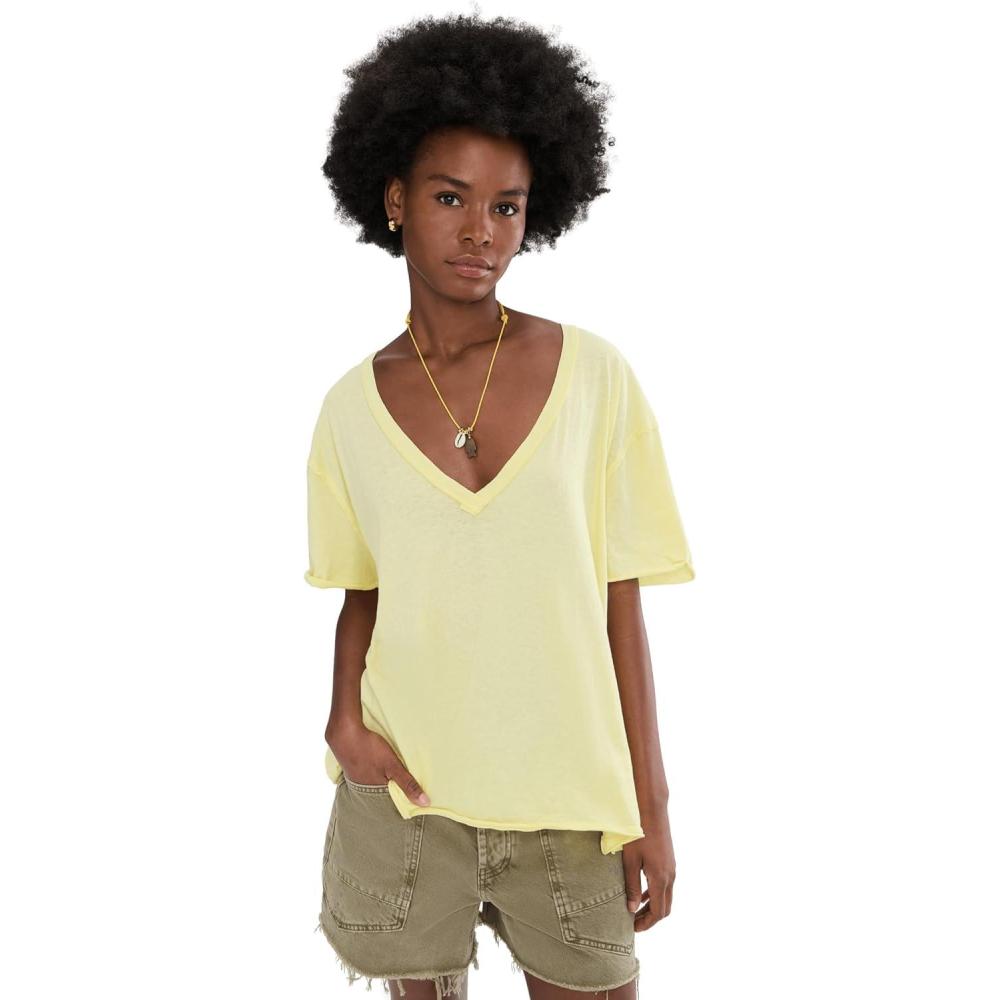 image:imageFree People Womens Nina Tee V Lemon Water Small