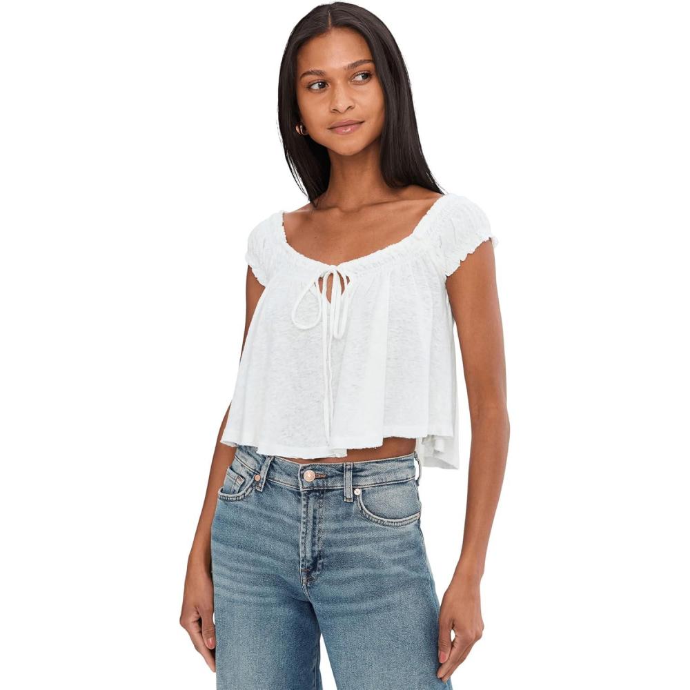 image:imageFree People Womens We The Free Dahlia TeeOptic White