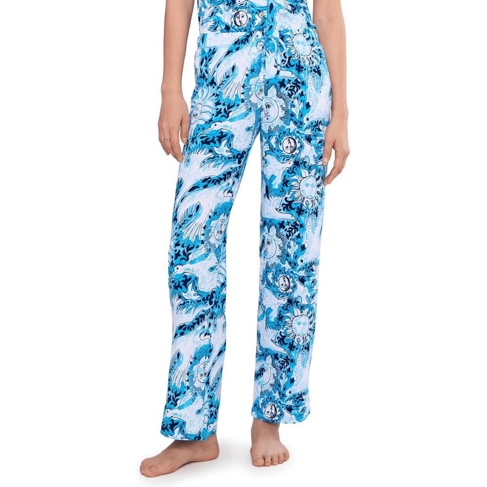 image:imageLilly Pulitzer womens Pj Knit PantsBellevue Blue Lilly Gulls