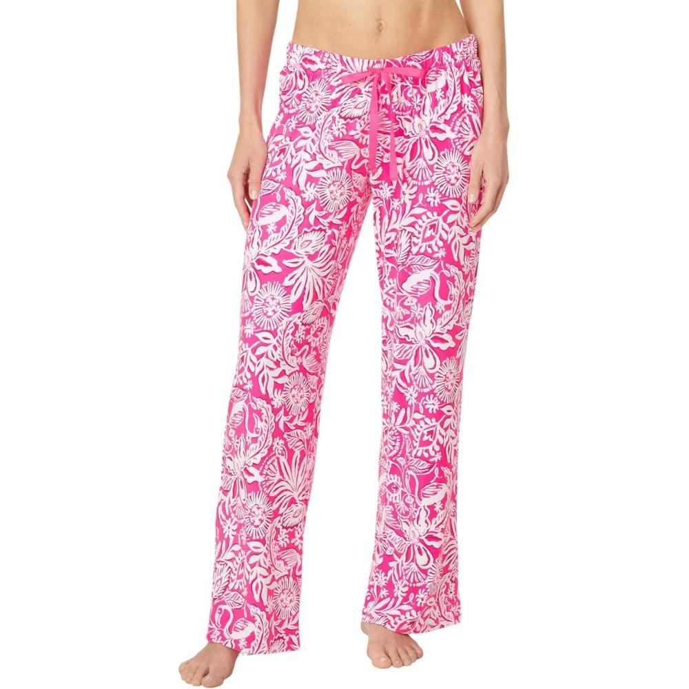image:imageLilly Pulitzer womens Pj Knit PantsPassion Fruit Pink Absolutely Flamazing
