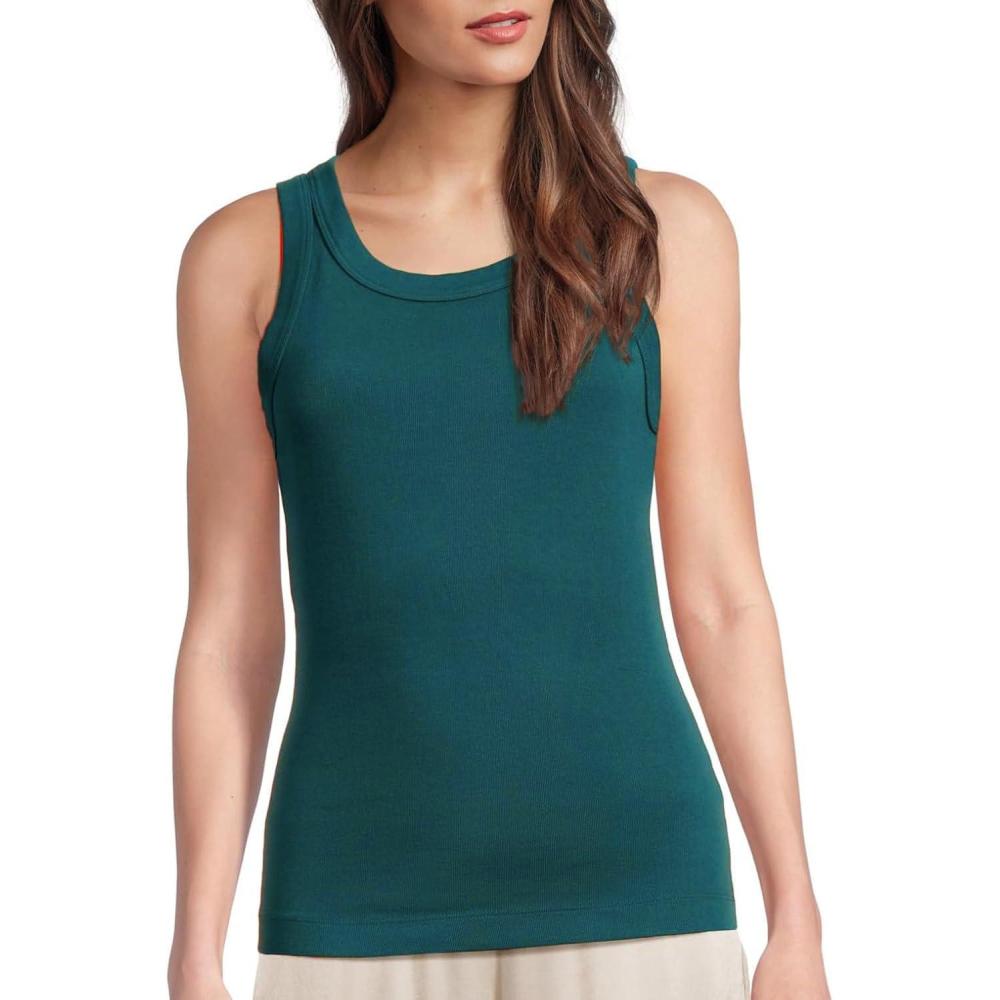 image:imageMichael Stars Womens Paloma Wide Binding Cotton Tank Top Everyday BasicGlaze