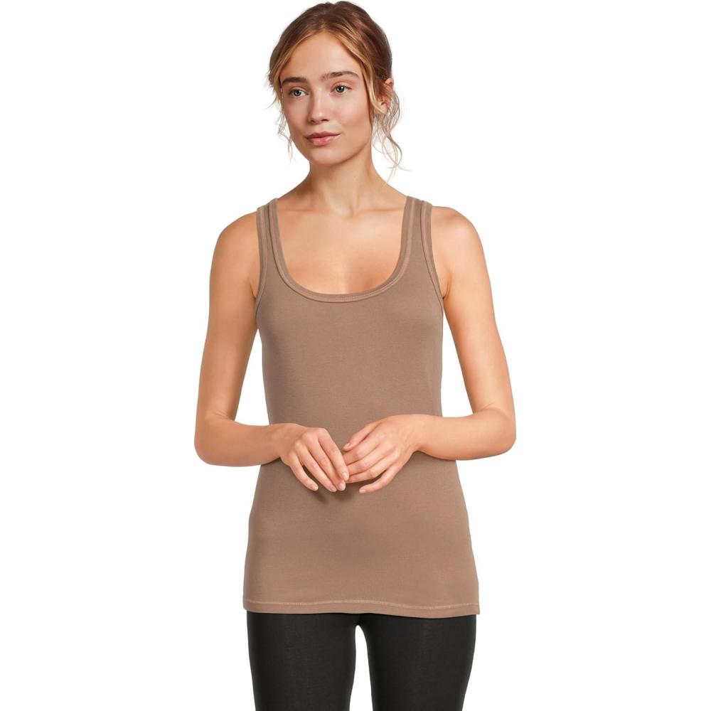 image:imageSplendid Womens 1x1 Classic Tank TopPine Bark