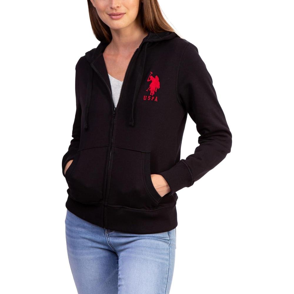 image:imageUS POLO ASSN USPA ZipUp Fleece HoodieBlack