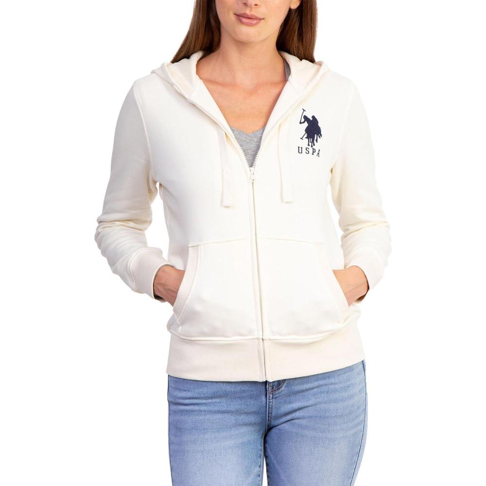 image:imageUS POLO ASSN USPA ZipUp Fleece HoodieOatmeal Heather