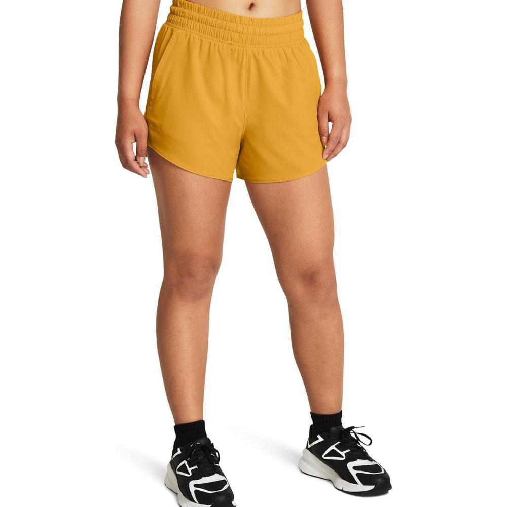 image:imageUnder Armour Womens Flex Woven 3 Inch ShortsGolden YellowGolden Yellow