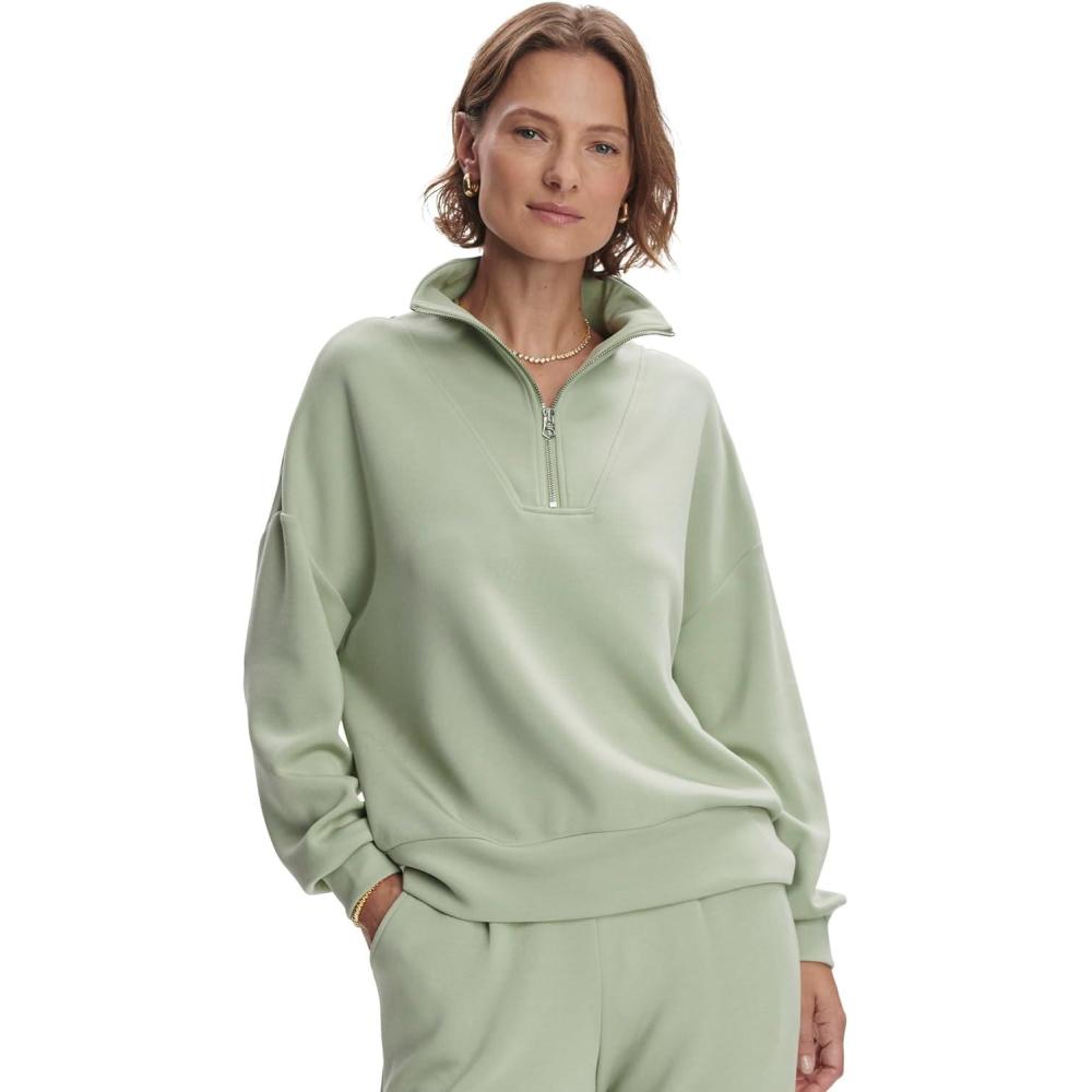 image:imageVarley Womens Hawley Half Zip SweaterSnow Sage
