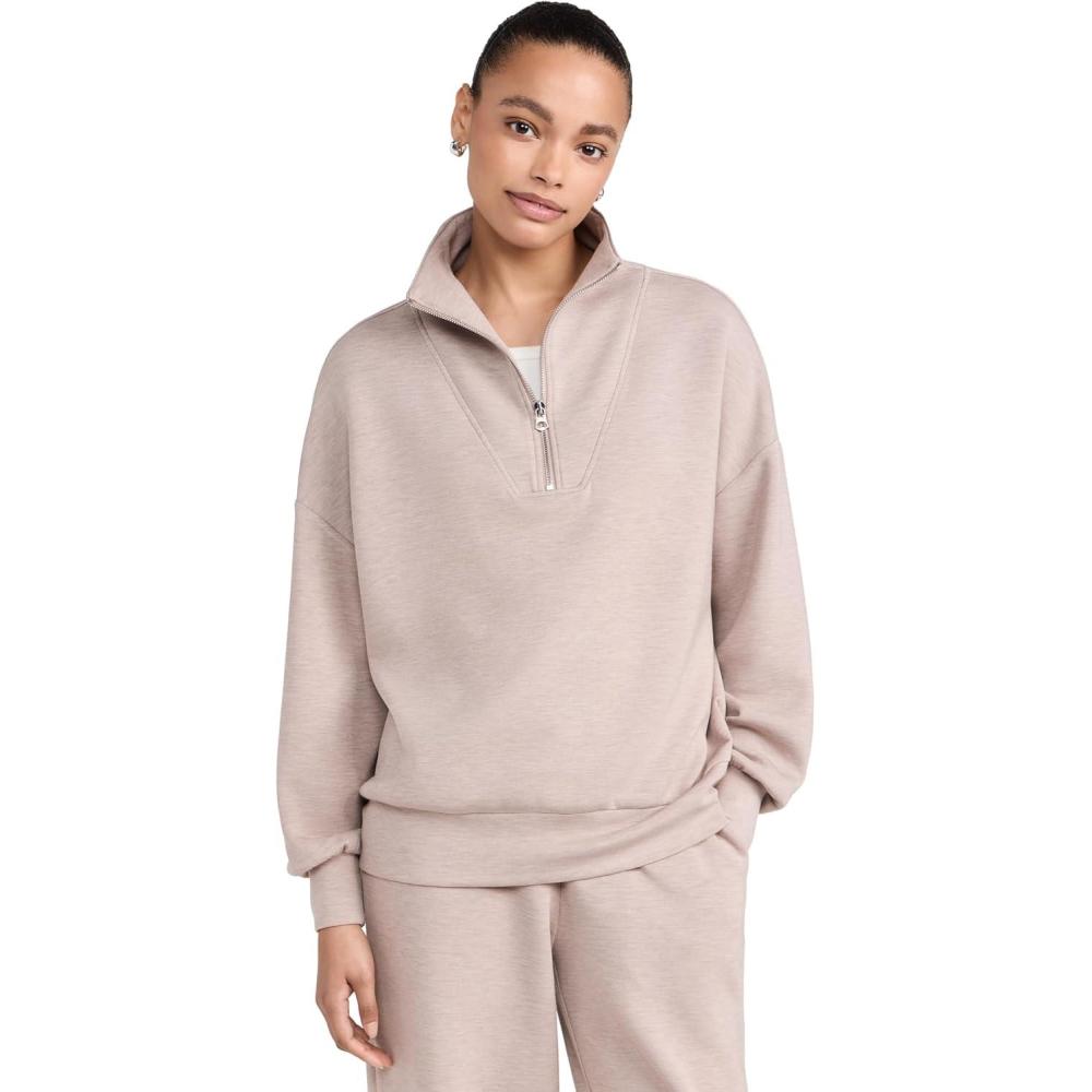 image:imageVarley Womens Hawley Half Zip SweaterTaupe Marl