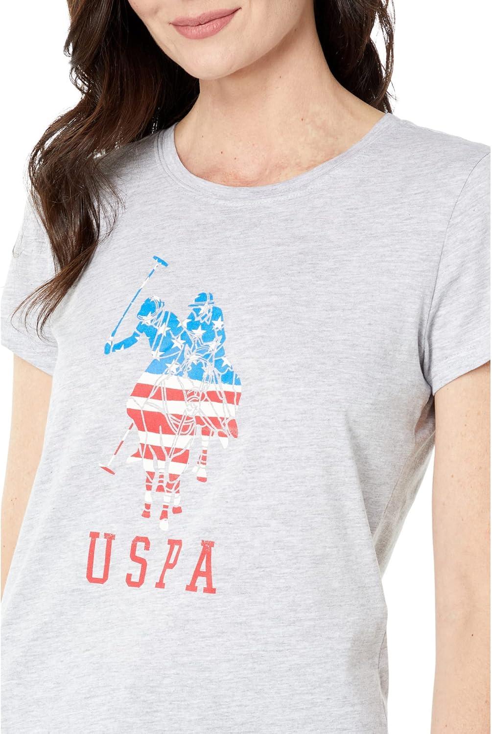 image:imageCrew Neck TShirt with USPA LogoLight Heather Grey