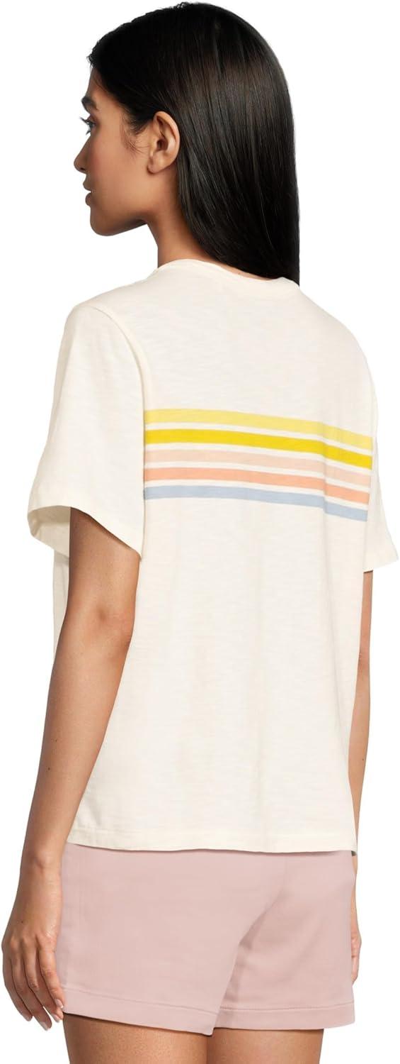 image:imageFaherty Womens Sunwashed Essential TeeSummer Sunrise Stripe
