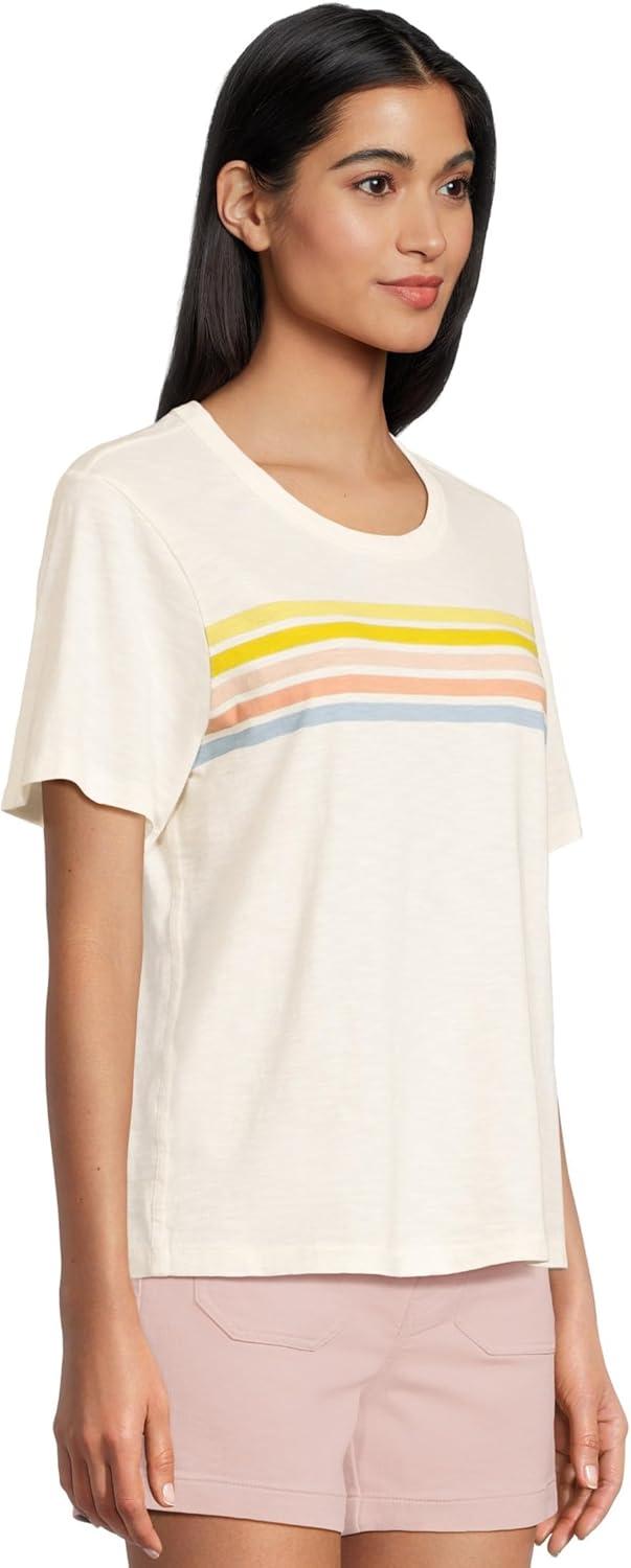 image:imageFaherty Womens Sunwashed Essential TeeSummer Sunrise Stripe