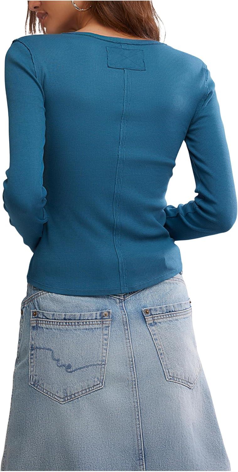 image:imageFree People Womens Neria Long Sleeve Still Sea Medium