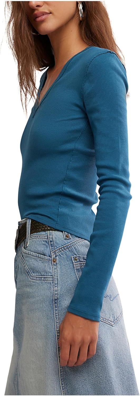 image:imageFree People Womens Neria Long Sleeve Still Sea Medium