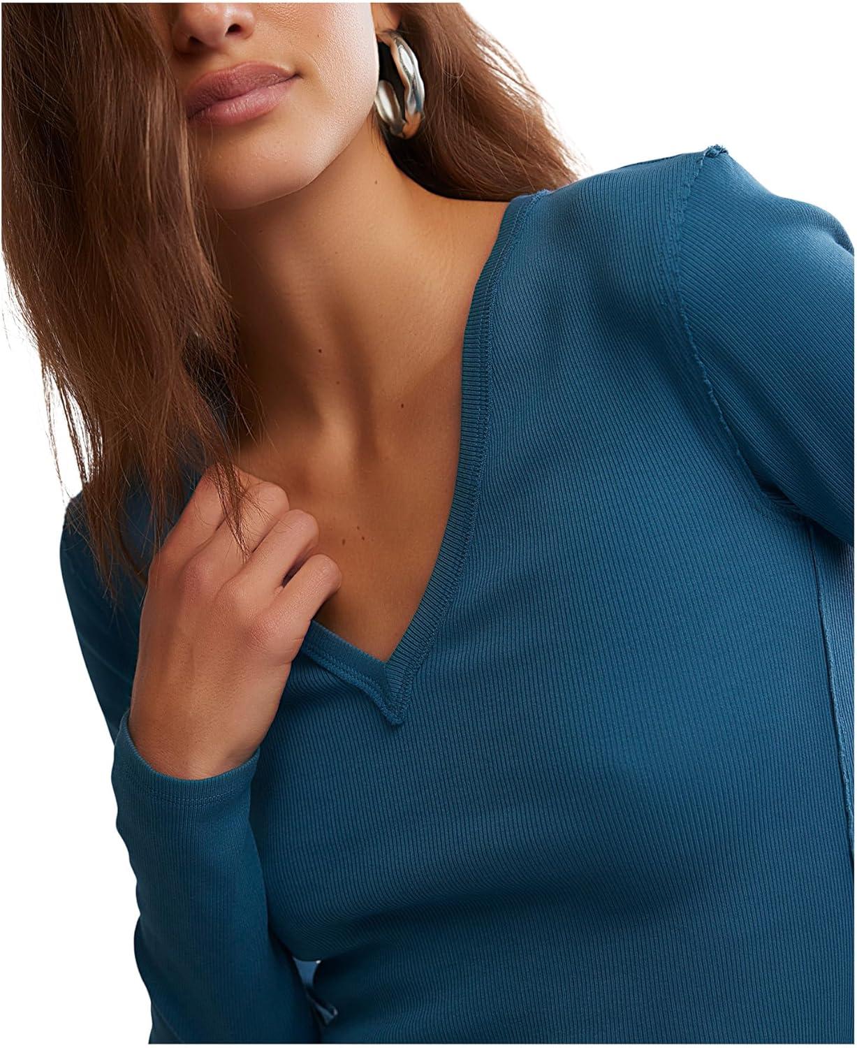 image:imageFree People Womens Neria Long Sleeve Still Sea Medium