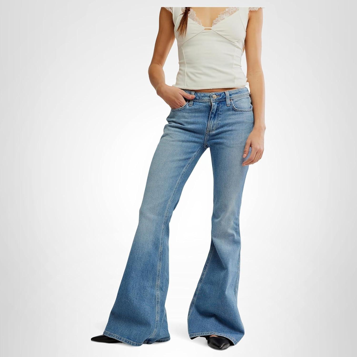 image:imageFree People Womens We The Free Love Bomb Flare JeansDynamite