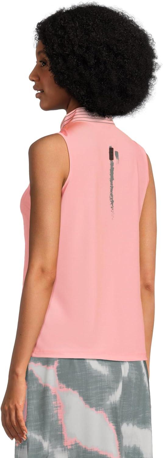 image:imageJamie Sadock Womens Zen Print Sleeveless PoloAzalea Pink