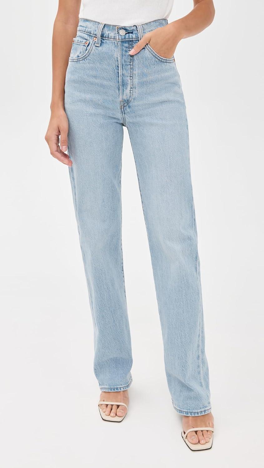 image:imageLevis Womens Ribcage Full Length JeansBlasted Stone Clean Psk
