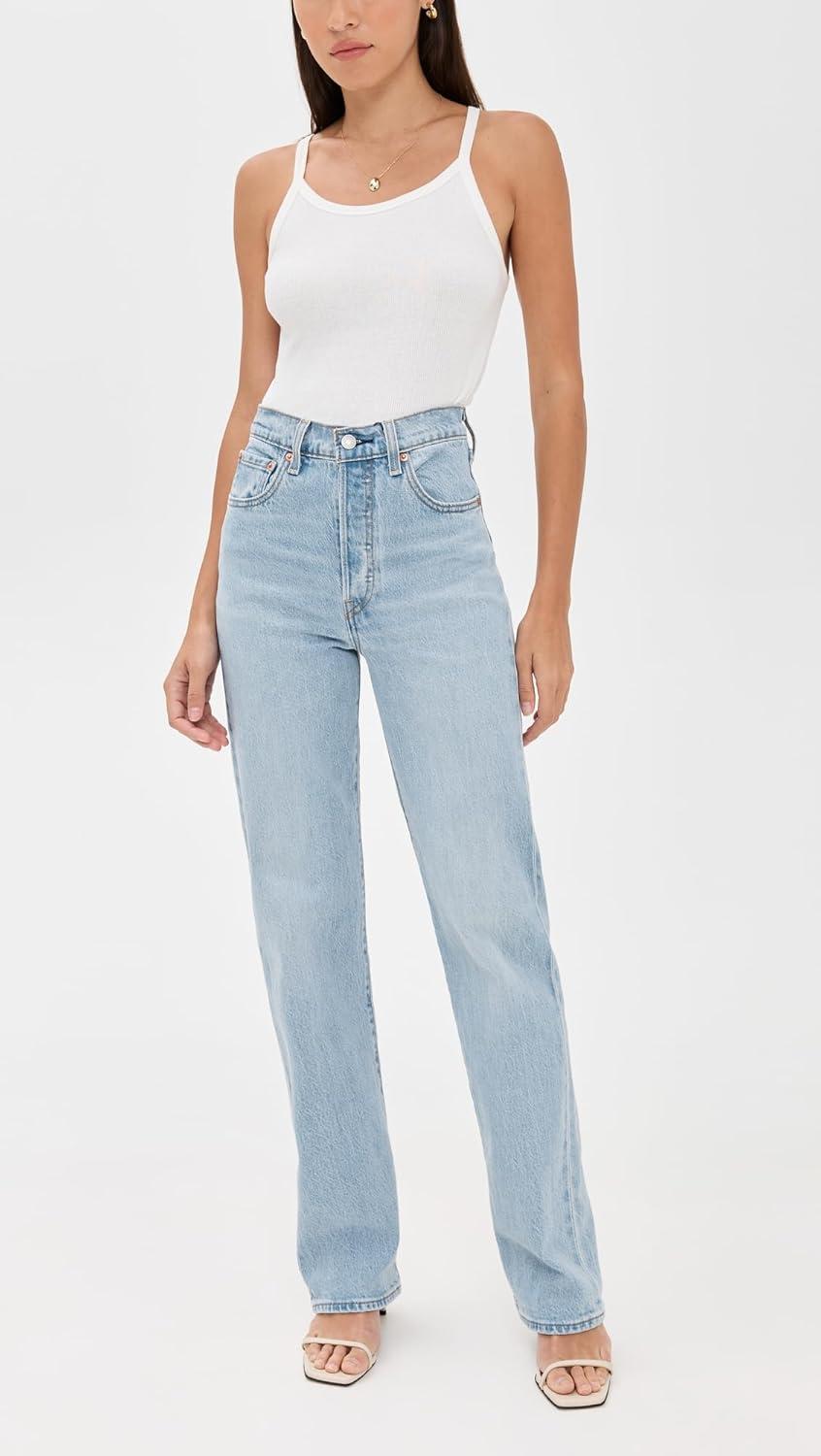 image:imageLevis Womens Ribcage Full Length JeansBlasted Stone Clean Psk