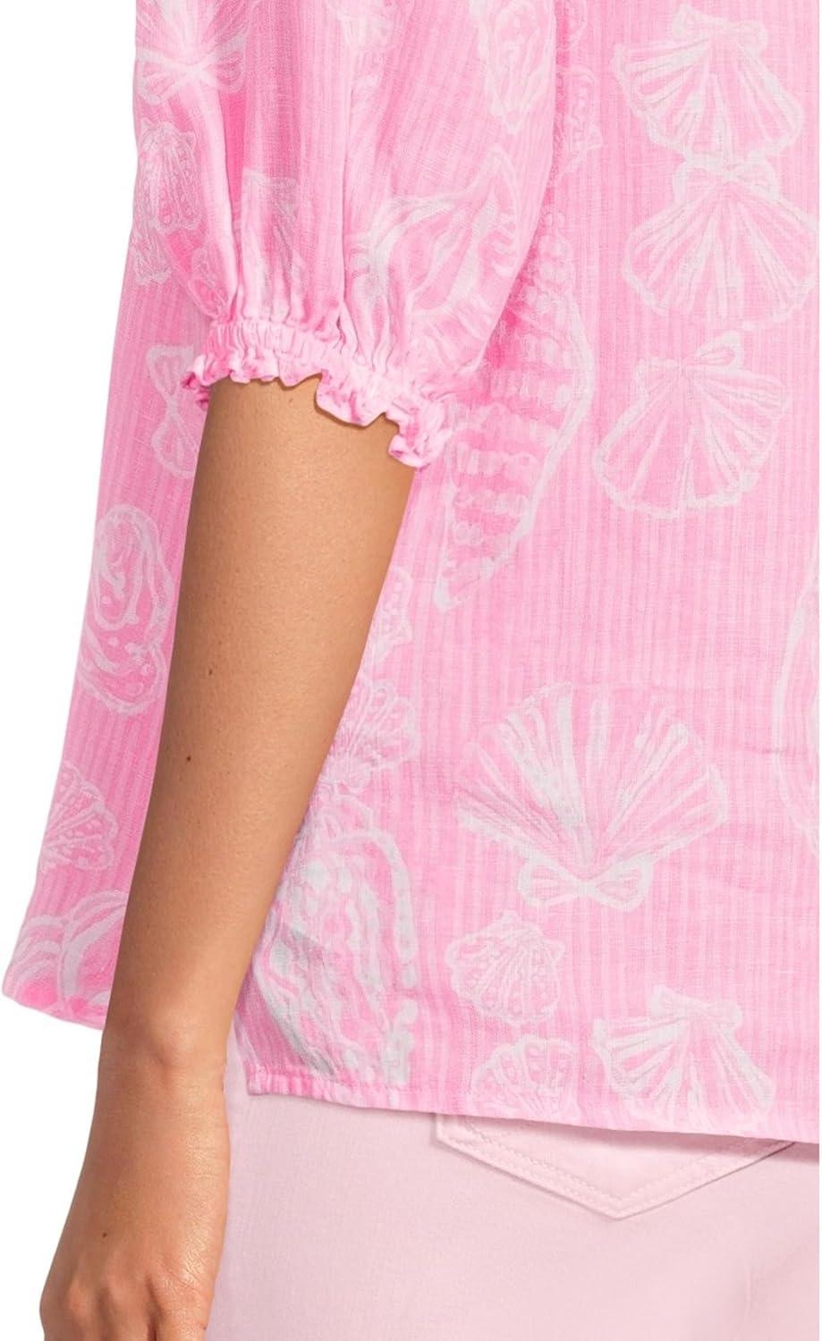 image:imageLilly Pulitzer Womens Caprina TopRousseau Pink Cool as Shell