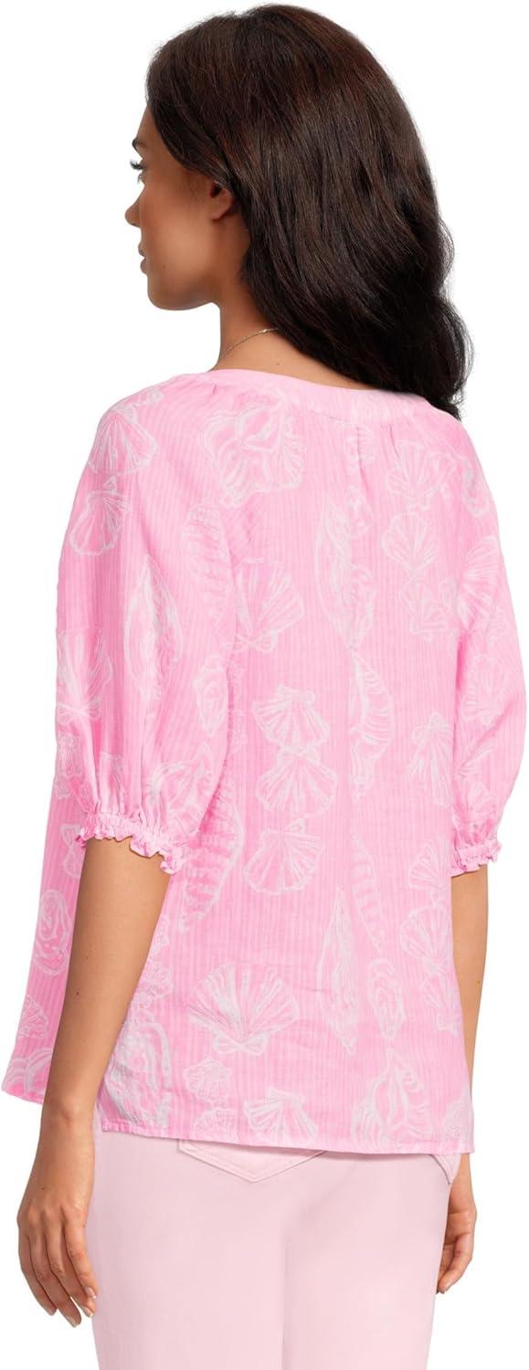 image:imageLilly Pulitzer Womens Caprina TopRousseau Pink Cool as Shell