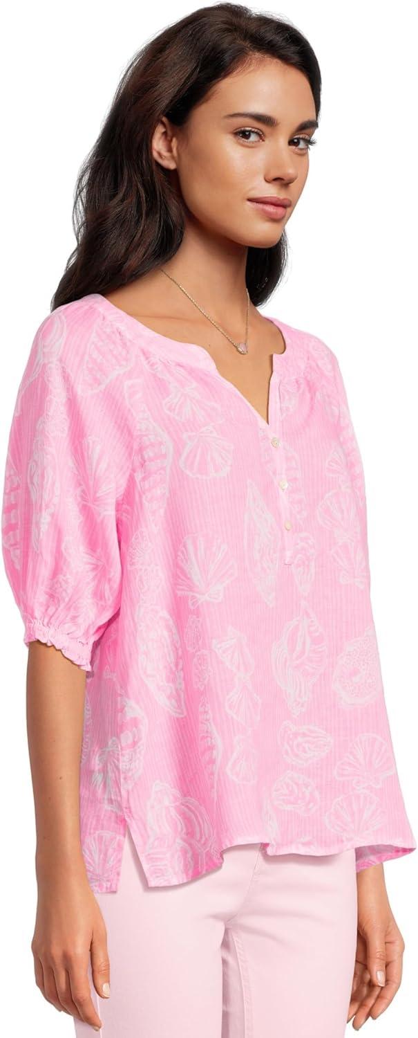 image:imageLilly Pulitzer Womens Caprina TopRousseau Pink Cool as Shell