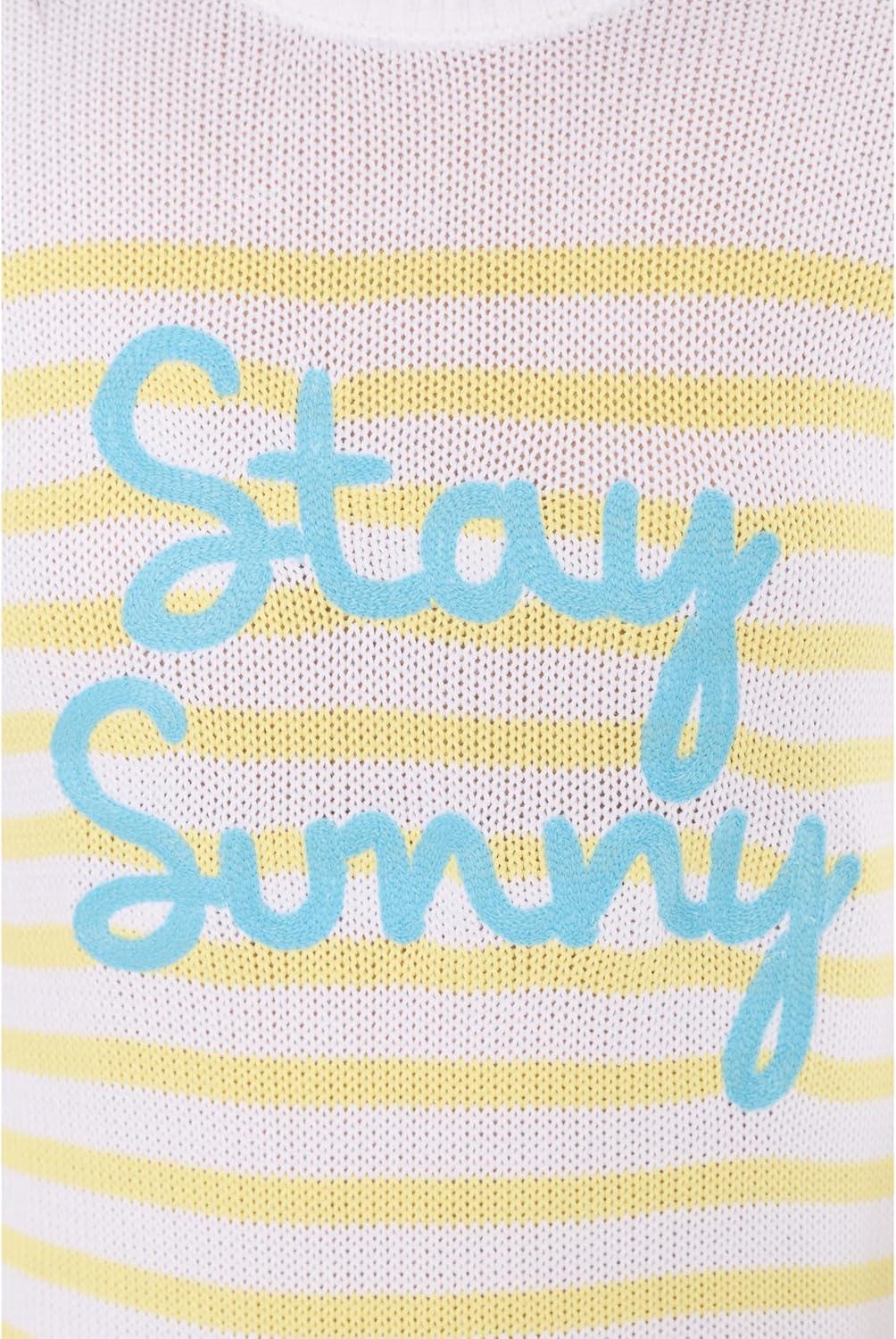 image:imageLilly Pulitzer Womens Kelsa SweaterResort White Stay Sunny Embroidery