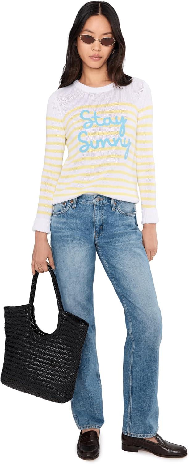 image:imageLilly Pulitzer Womens Kelsa SweaterResort White Stay Sunny Embroidery