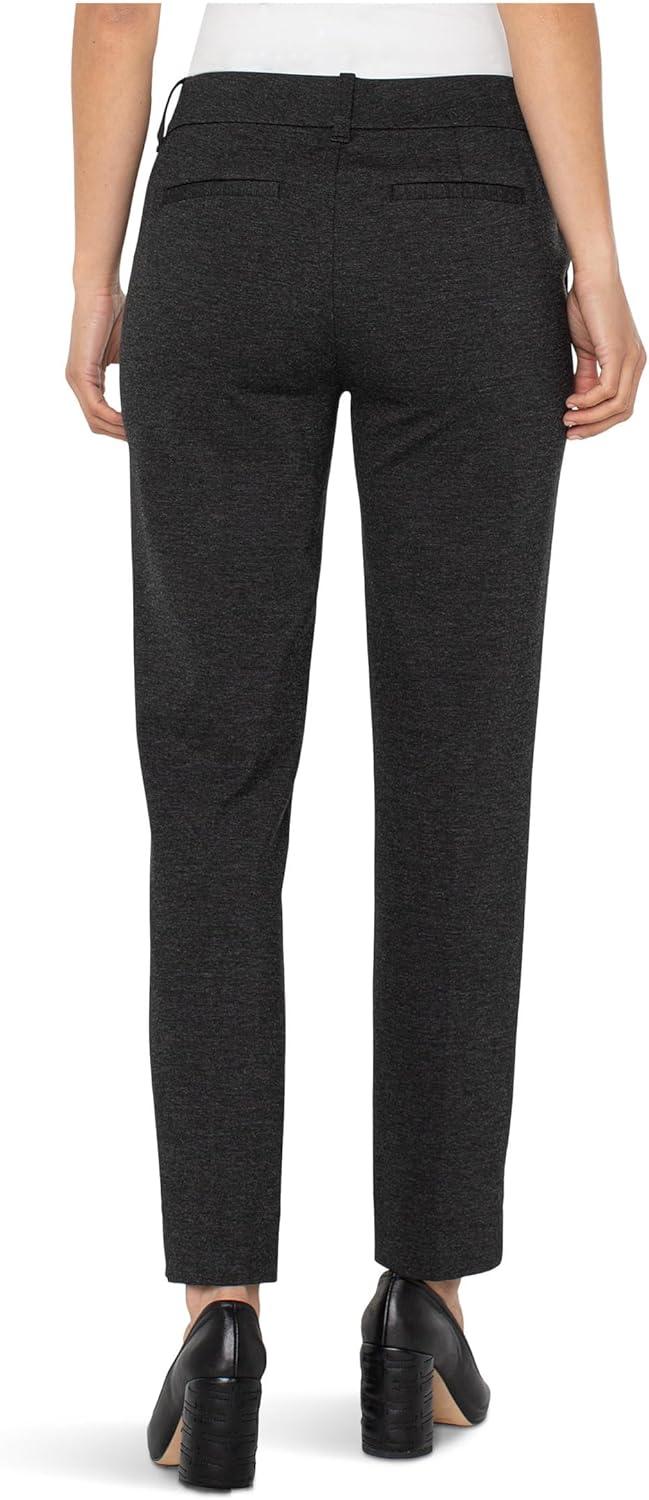 image:imageLiverpool Los Angeles Gemma MidRise Cigarette Trouser 28 InseamHeathered Charcoal