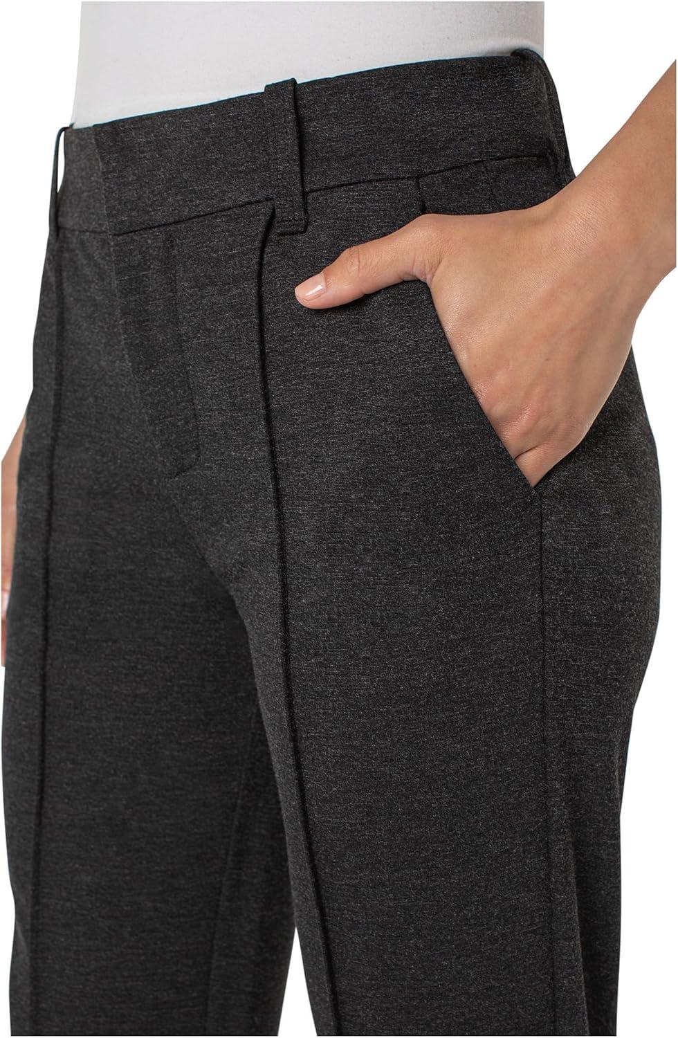 image:imageLiverpool Los Angeles Gemma MidRise Cigarette Trouser 28 InseamHeathered Charcoal