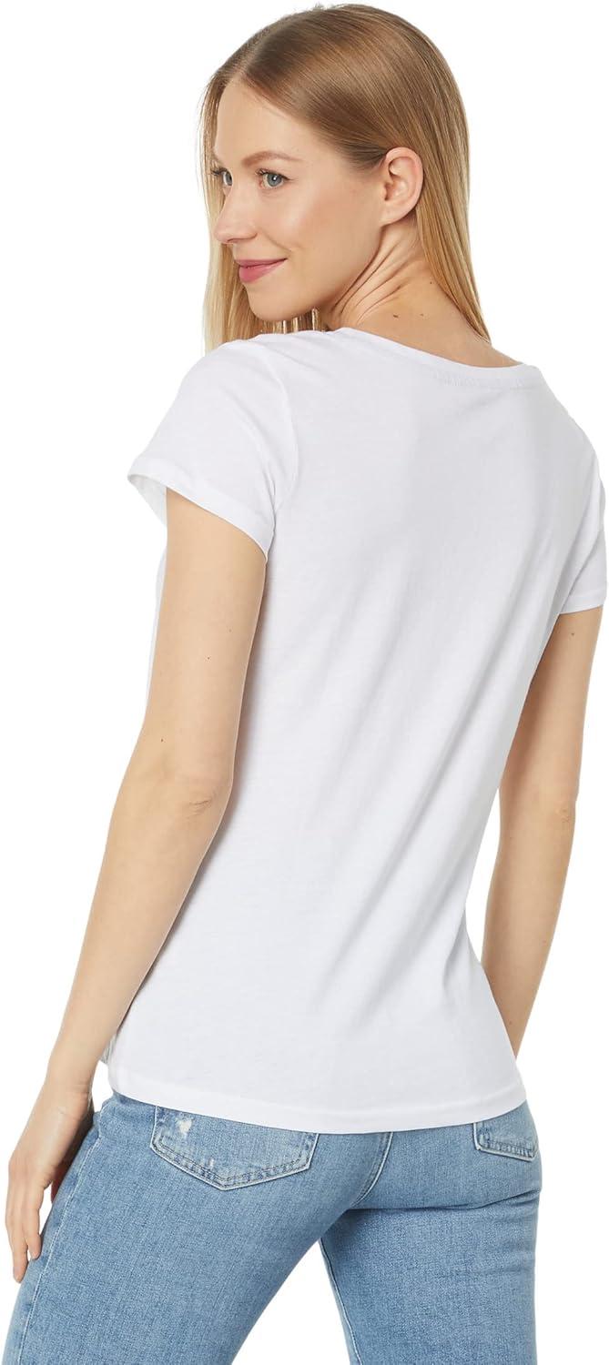 image:imageMetallic Foil TShirt with Slashed Design by US Polo AssnWhite