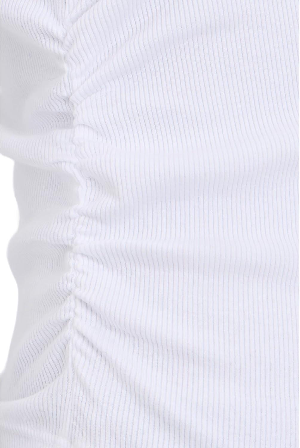 image:imageMichael Stars Womens Enid 34 Sleeve VNeck Crop TeeWhite