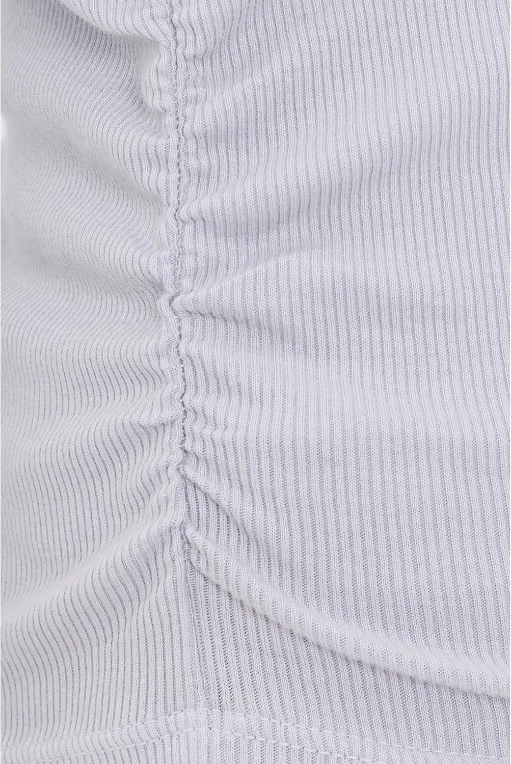 image:imageMichael Stars Womens Enid 34 Sleeve VNeck Crop TeeZinc