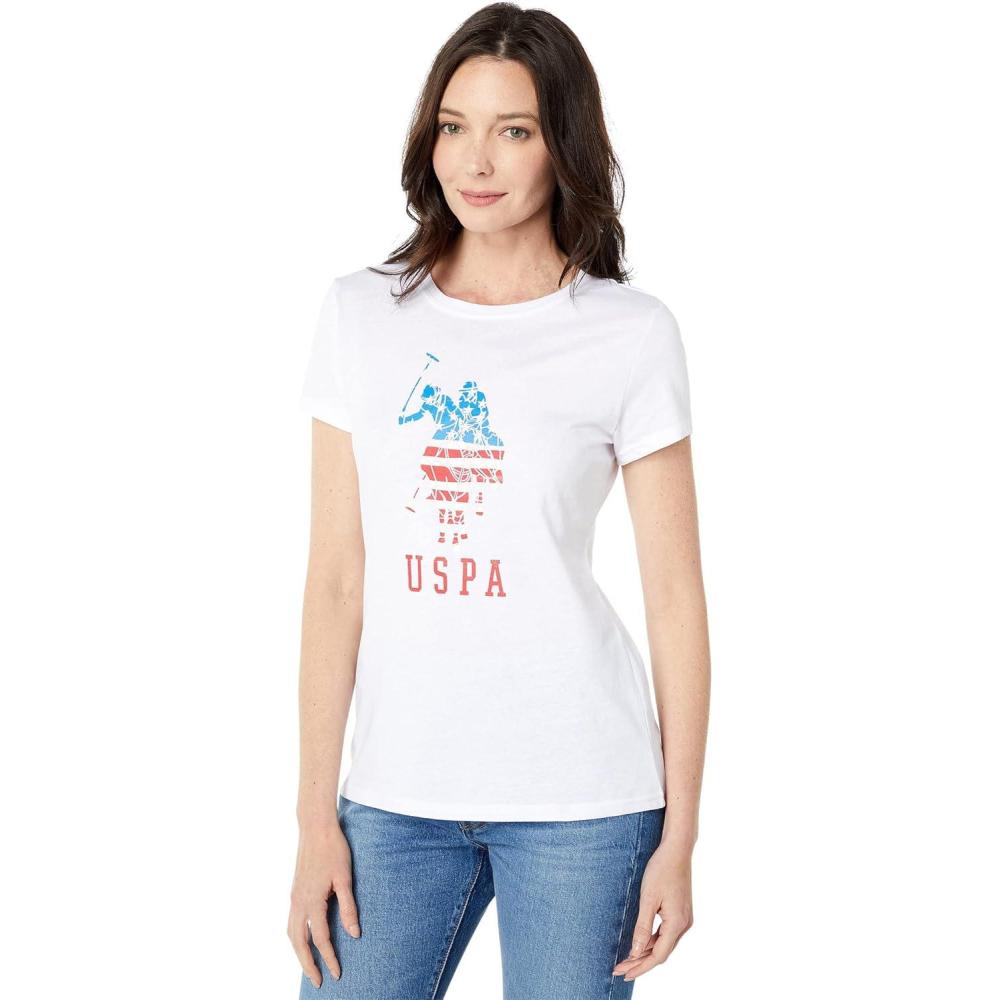 image:imageCrew Neck TShirt with USPA LogoOptic White