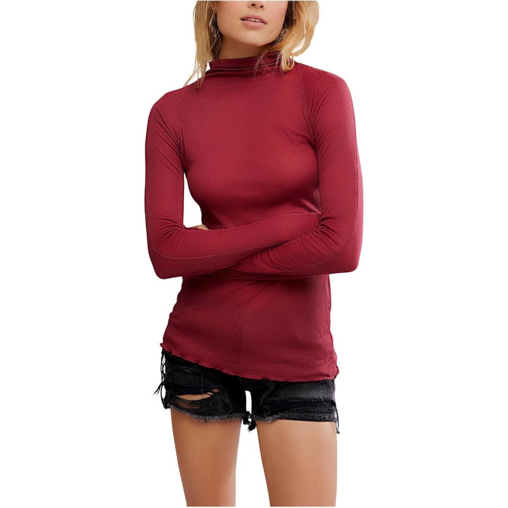 image:imageFree People Womens Close to Home Layering Miss Crimson Medium