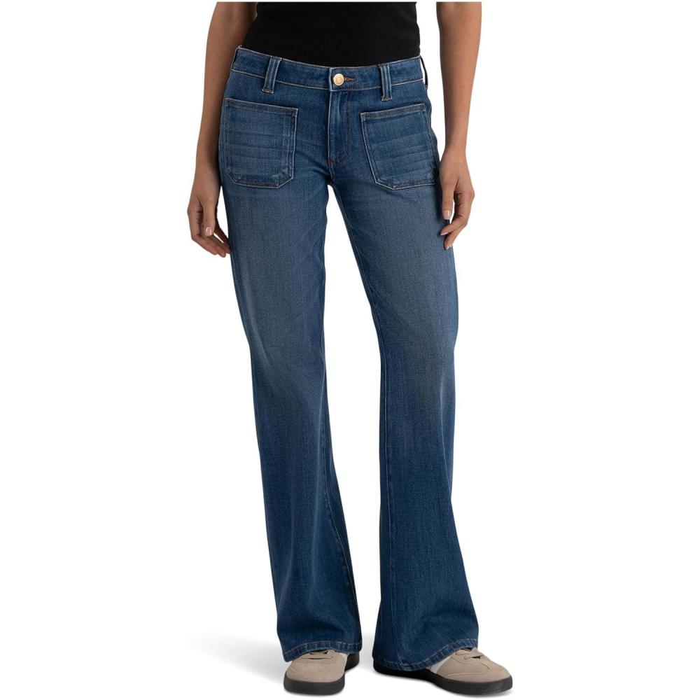 image:imageKUT from the Kloth Womens Ana HighRise Flare with Patch Pockets Regular HemApparent