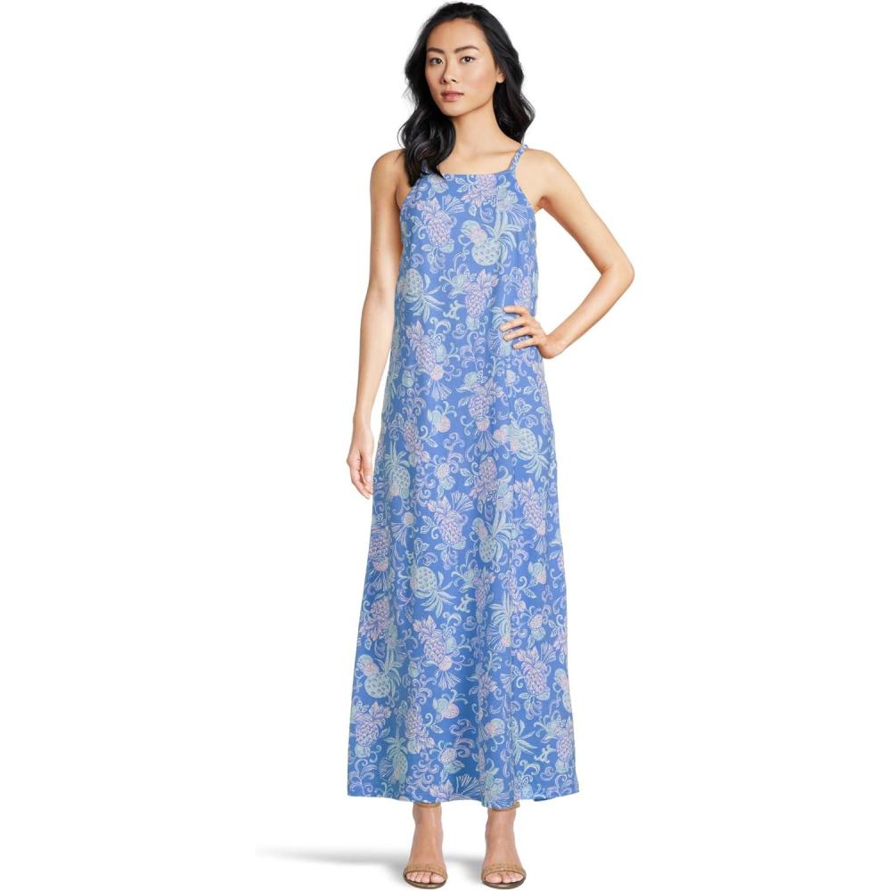 image:imageLilly Pulitzer Womens Kyleigh Maxi DressSunwashed Blue Citrus Crush