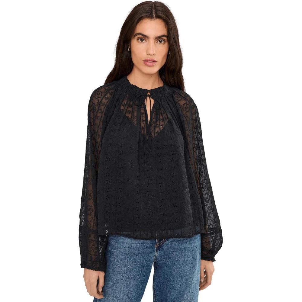 image:imageMadewell Womens Nayla Lace TopJet Black
