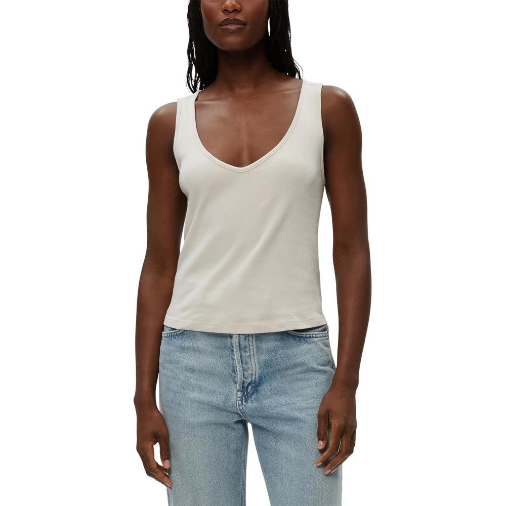image:imageMichael Stars Womens Sloan VNeck TankCement