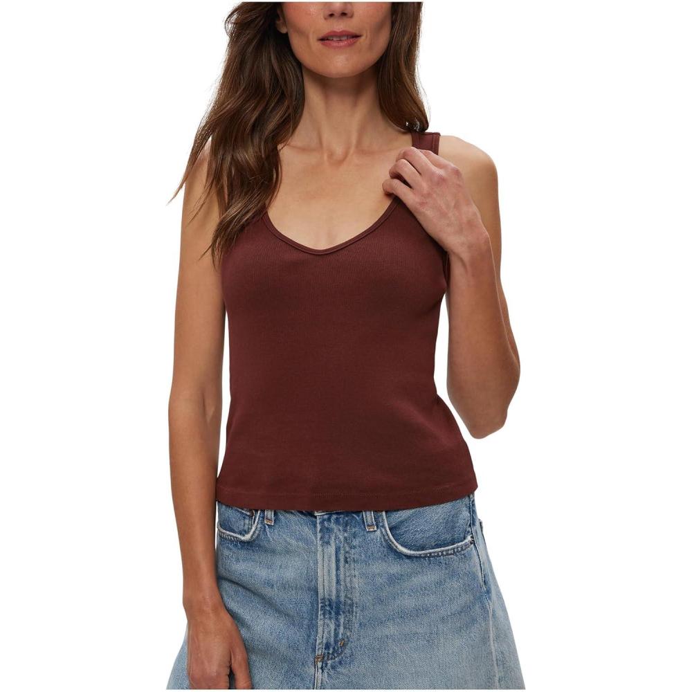 image:imageMichael Stars Womens Sloan VNeck TankEspresso