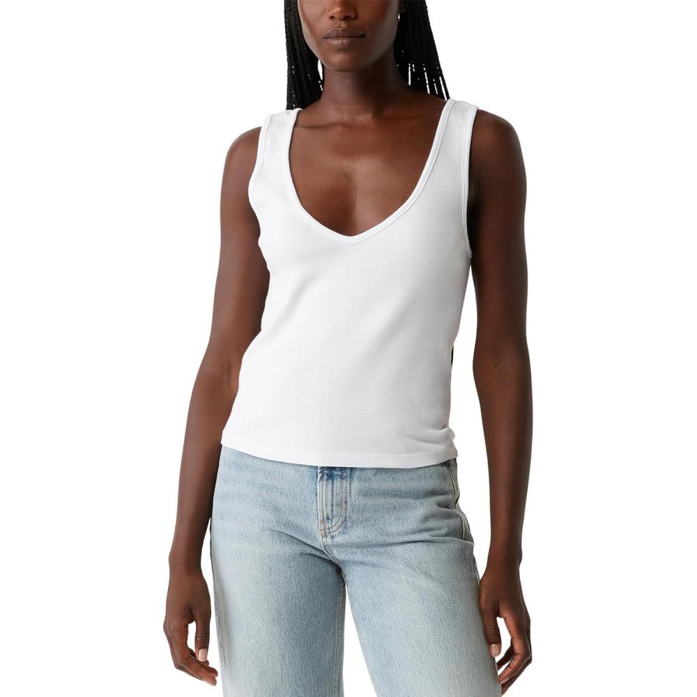 image:imageMichael Stars Womens Sloan VNeck TankWhite