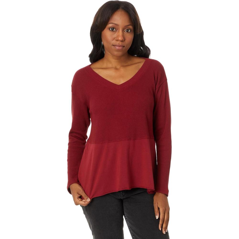image:imageModODoc Womens Long Sleeve Shark Bite TopMaple Sugar