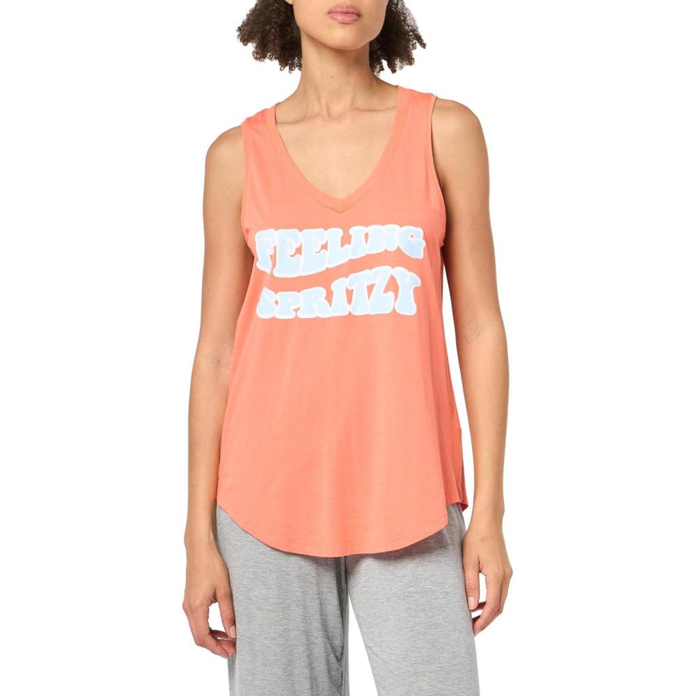 image:imagePJ Salvage Womens Loungewear Playful Prints TankOrange Spritz