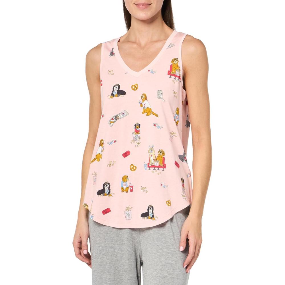 image:imagePJ Salvage Womens Loungewear Playful Prints TankPink Tint