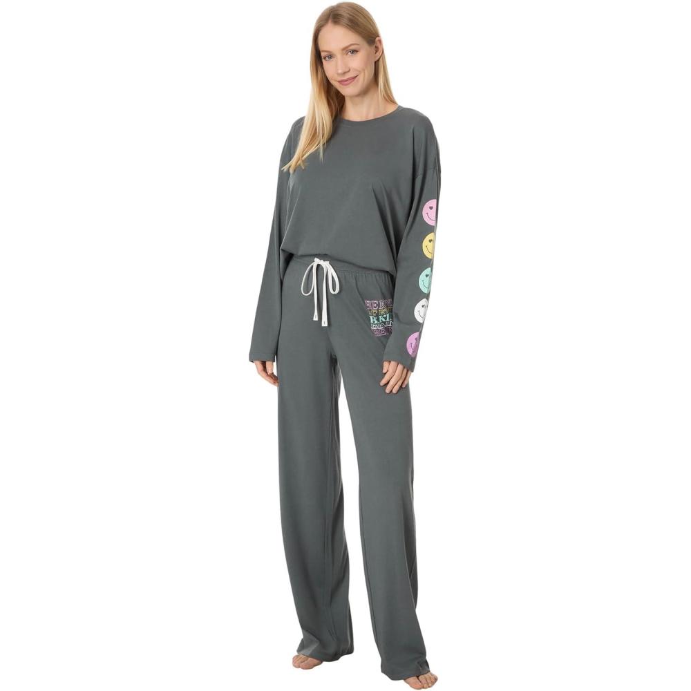 image:imagePJ Salvage womens Cotton Modal Jersey Softee Pajama SetCharcoal Be Kind