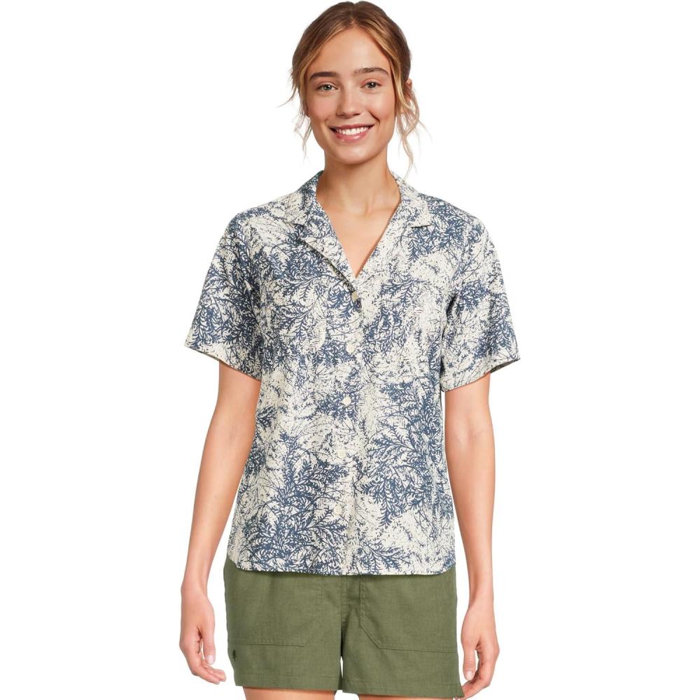 image:imageRoyal Robbins Womens Spotless Evolution Meadow Short SleeveDeep Blue Fern Print